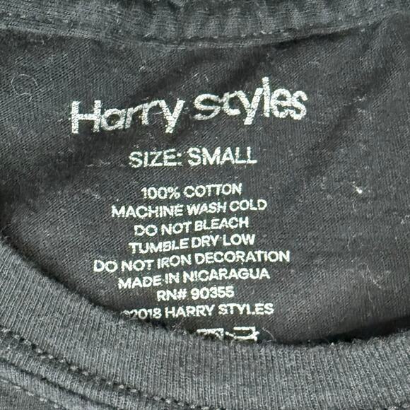 Harry Styles 2018 Black Rubik's Cube Tour Unisex T-Shirt Sz S One Direction Rare - Picture 6 of 6